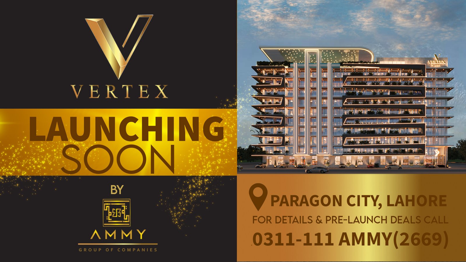VERTEX by AMMY Properties — Register your interest. Call 0311-111-11 AMMY (2669)